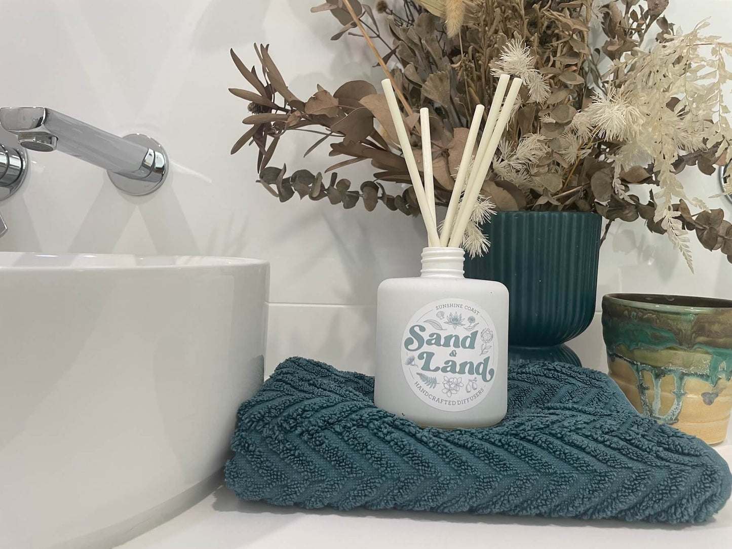 Sand and Land Diffuser in the bathroom